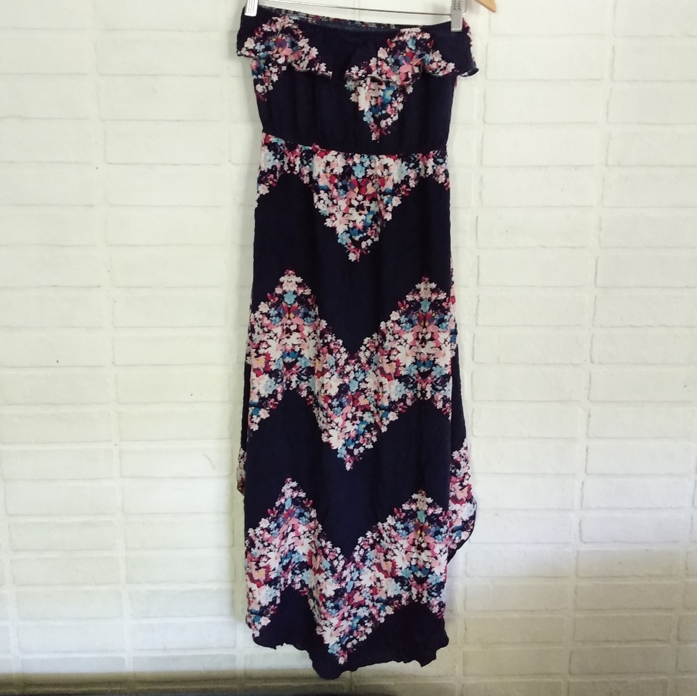 Trixxi Strapless High Low Floral Dress - Picture 4 of 8
